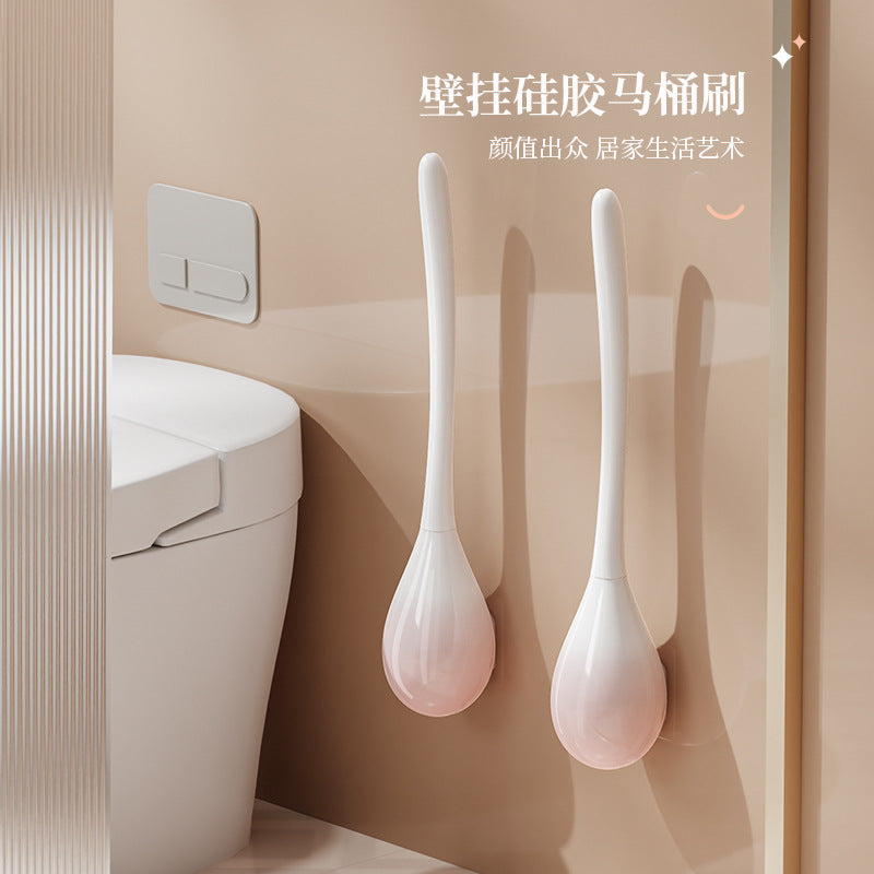 Wall-Mounted Silicone Toilet Brush