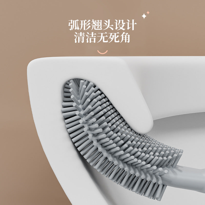 Wall-Mounted Silicone Toilet Brush