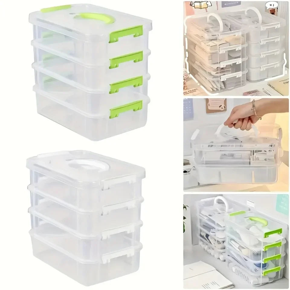 4-Layer Portable Compartment Storage Box