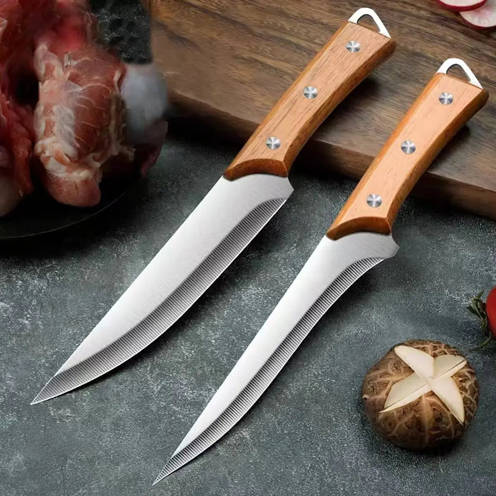SHENJIU Stainless Steel Kitchen Knife with Wood Handle