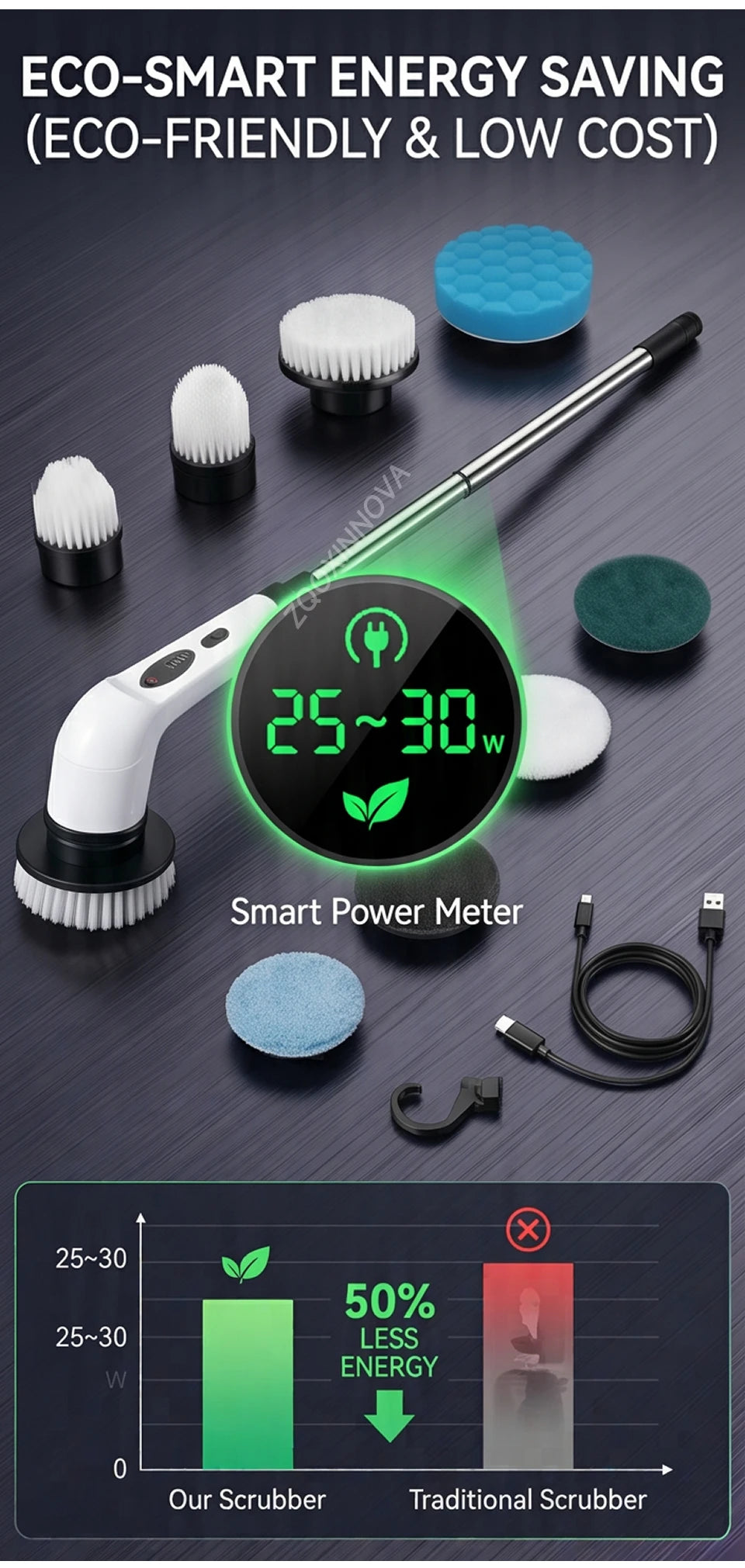 Nestlyra Cordless Multi-Surface Spin Scrubber