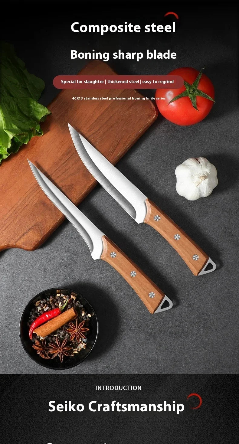 SHENJIU Stainless Steel Kitchen Knife with Wood Handle