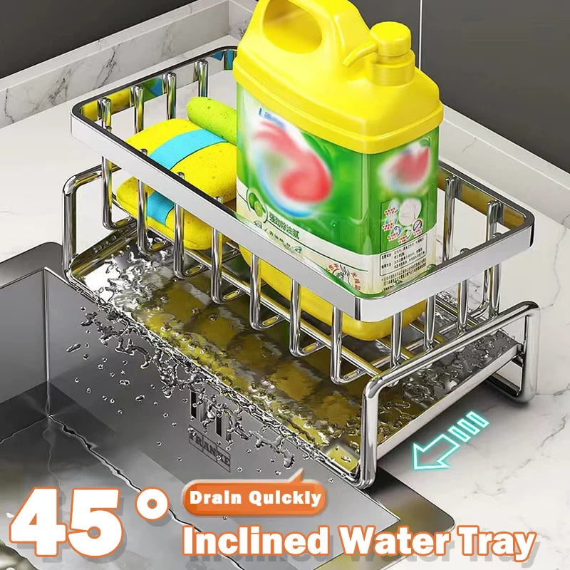 Stainless Steel Sink Sponge Holder & Drain Rack