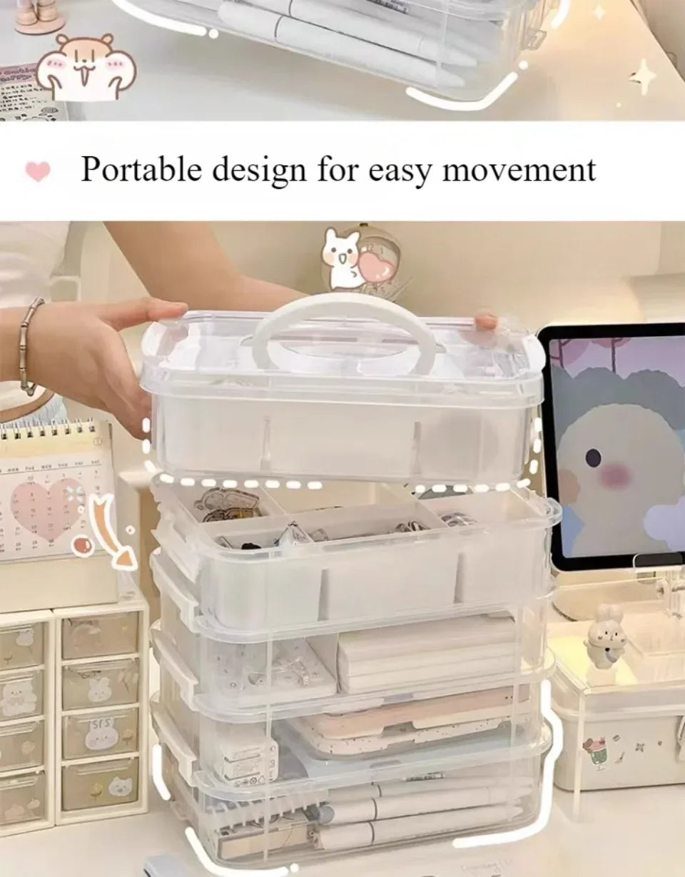 4-Layer Portable Compartment Storage Box