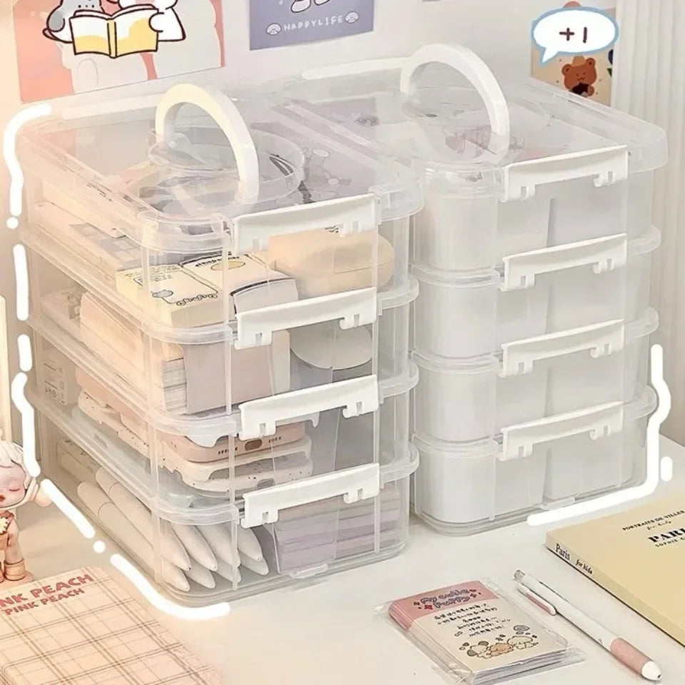4-Layer Portable Compartment Storage Box