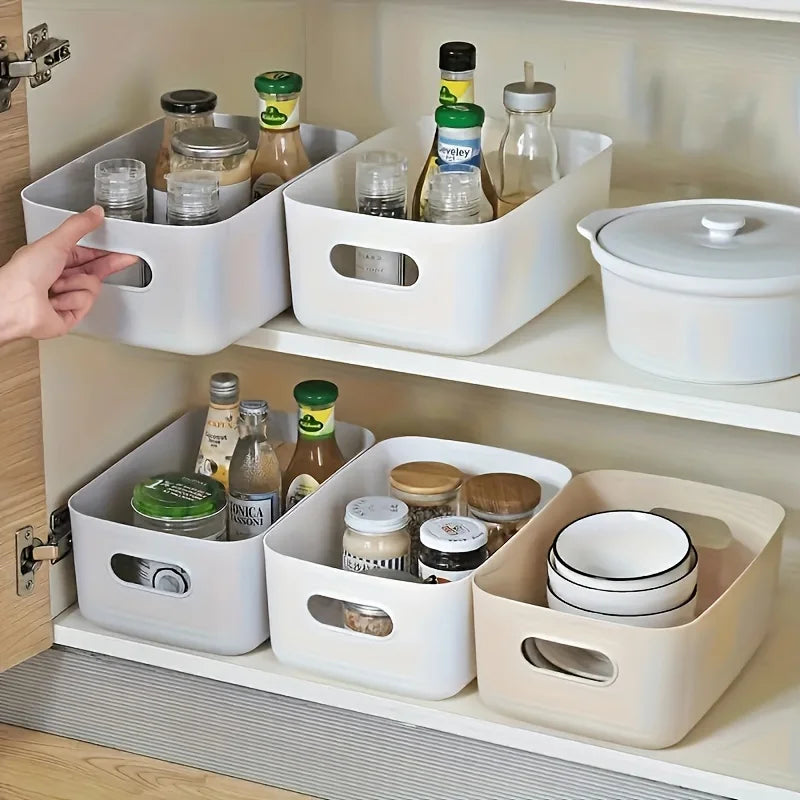 Stackable Kitchen & Bathroom Storage Box Set – 5 Pieces