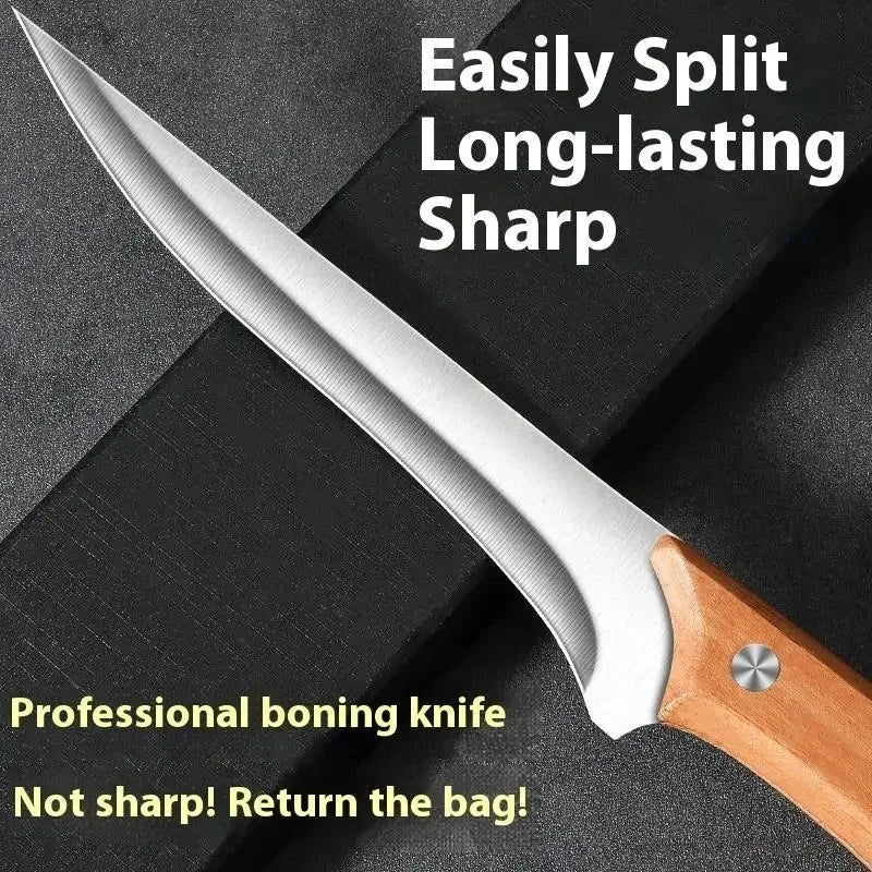 SHENJIU Stainless Steel Kitchen Knife with Wood Handle