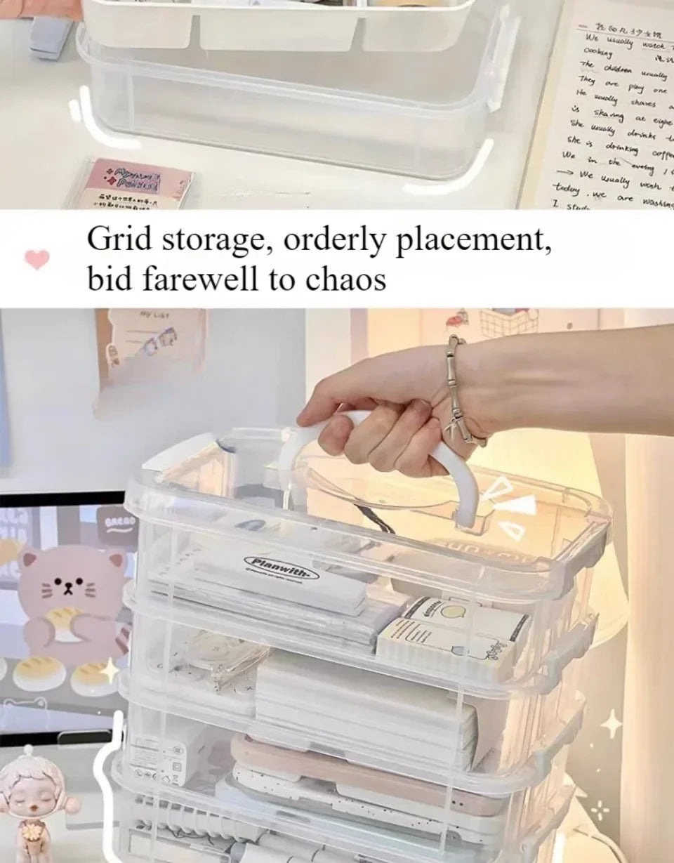4-Layer Portable Compartment Storage Box