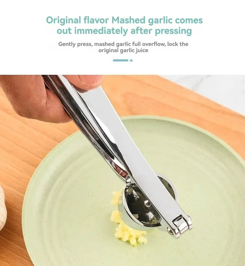 Manual Garlic Press with Zinc Alloy Body