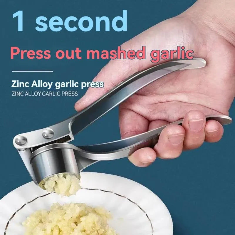 Manual Garlic Press with Zinc Alloy Body