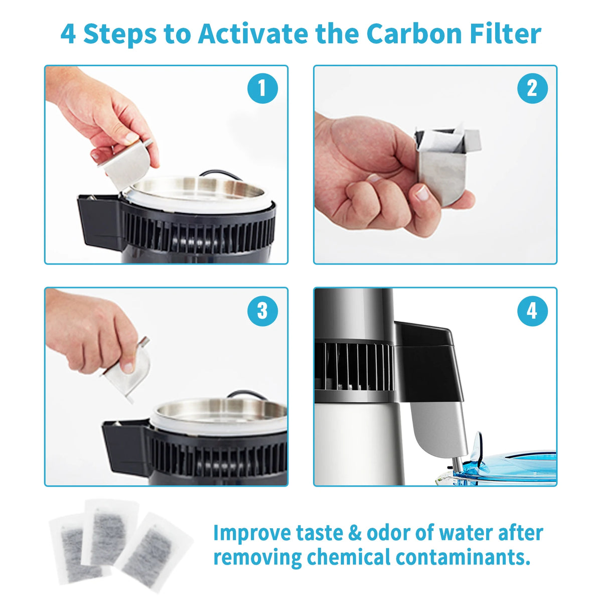 4L Stainless Steel Countertop Water Distiller