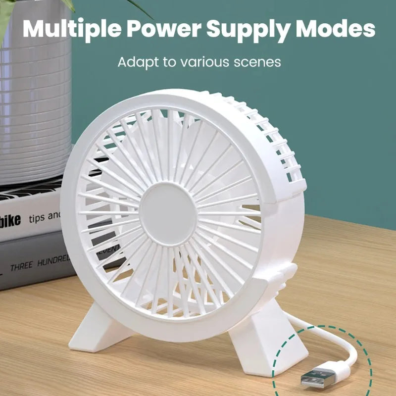 Mini USB Rechargeable Desk Fan