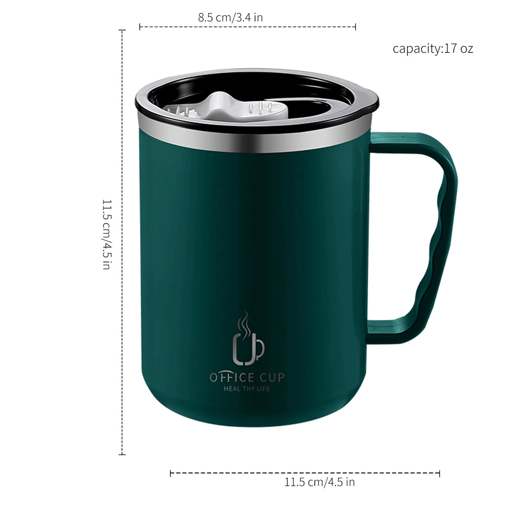 Insulated Stainless Steel Water Bottle with Handle – 500 ml
