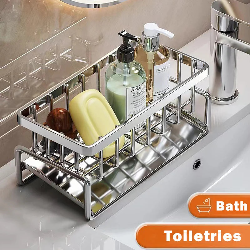 Stainless Steel Sink Sponge Holder & Drain Rack