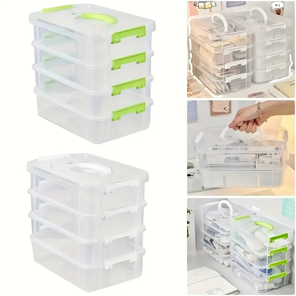 4-Layer Portable Compartment Storage Box
