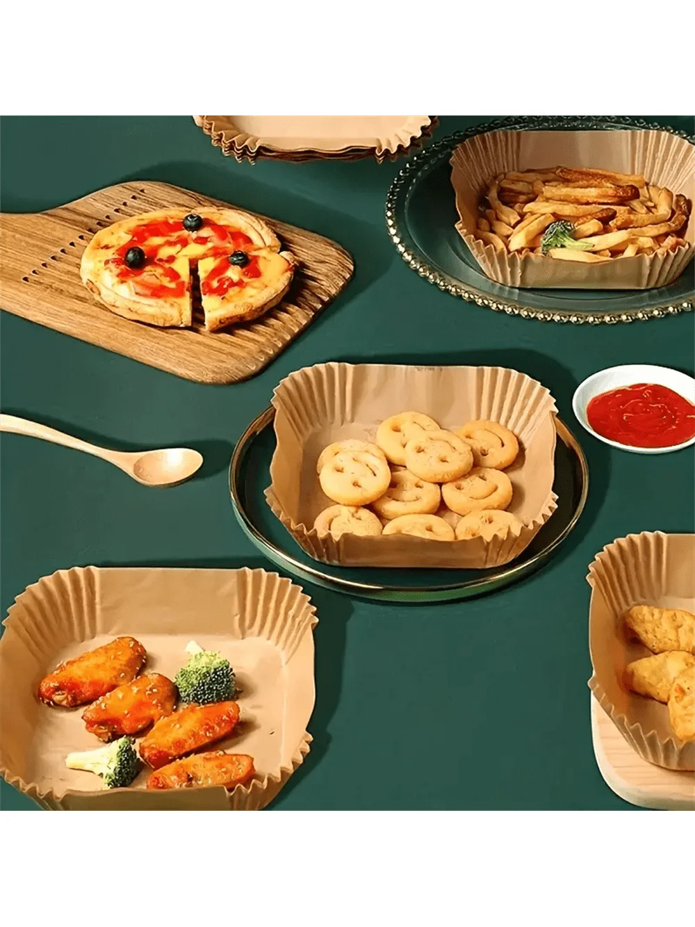 Disposable Air Fryer Paper Liners – 50 or 100 Pack