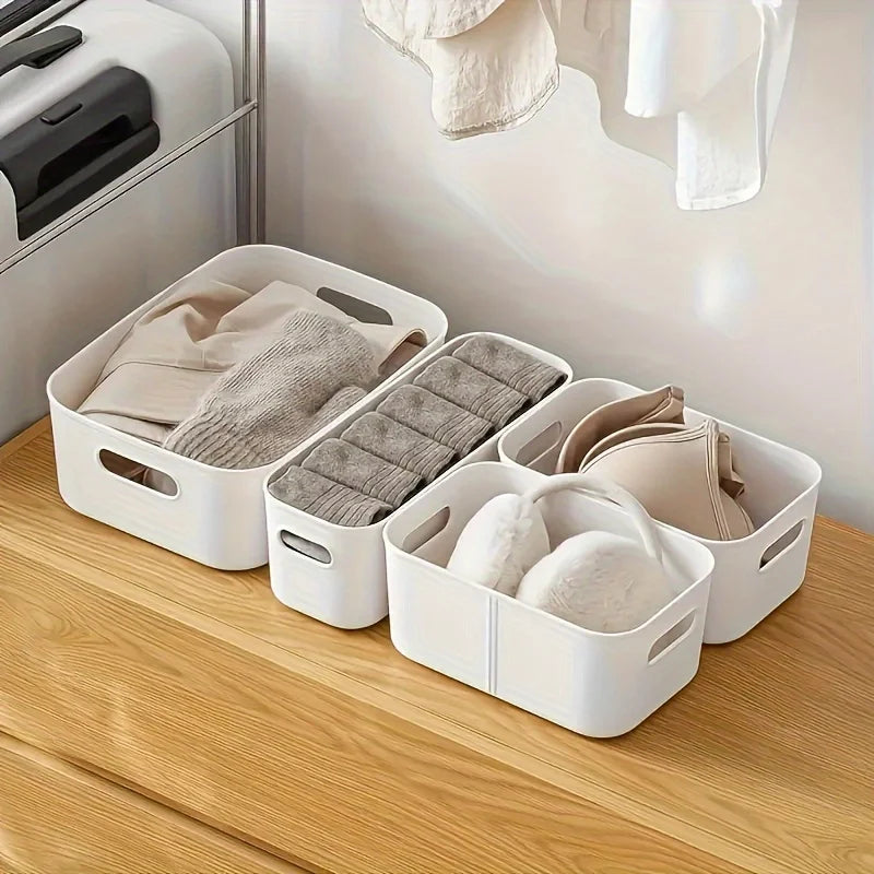 Stackable Kitchen & Bathroom Storage Box Set – 5 Pieces