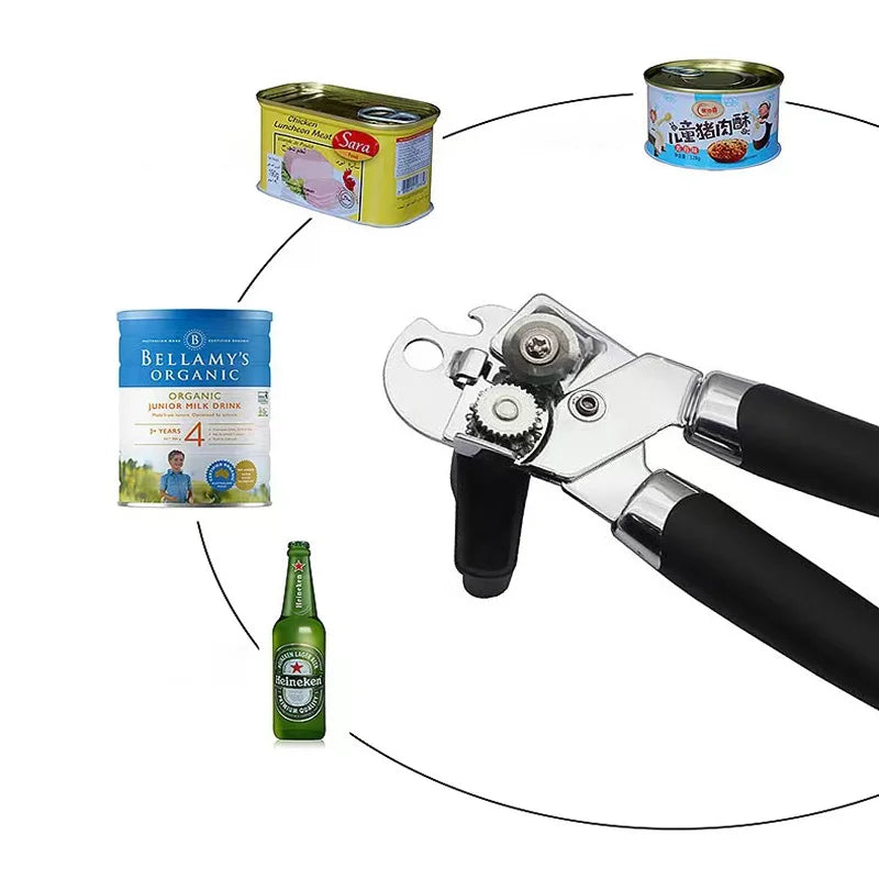 Stainless Steel Manual Can & Bottle Opener