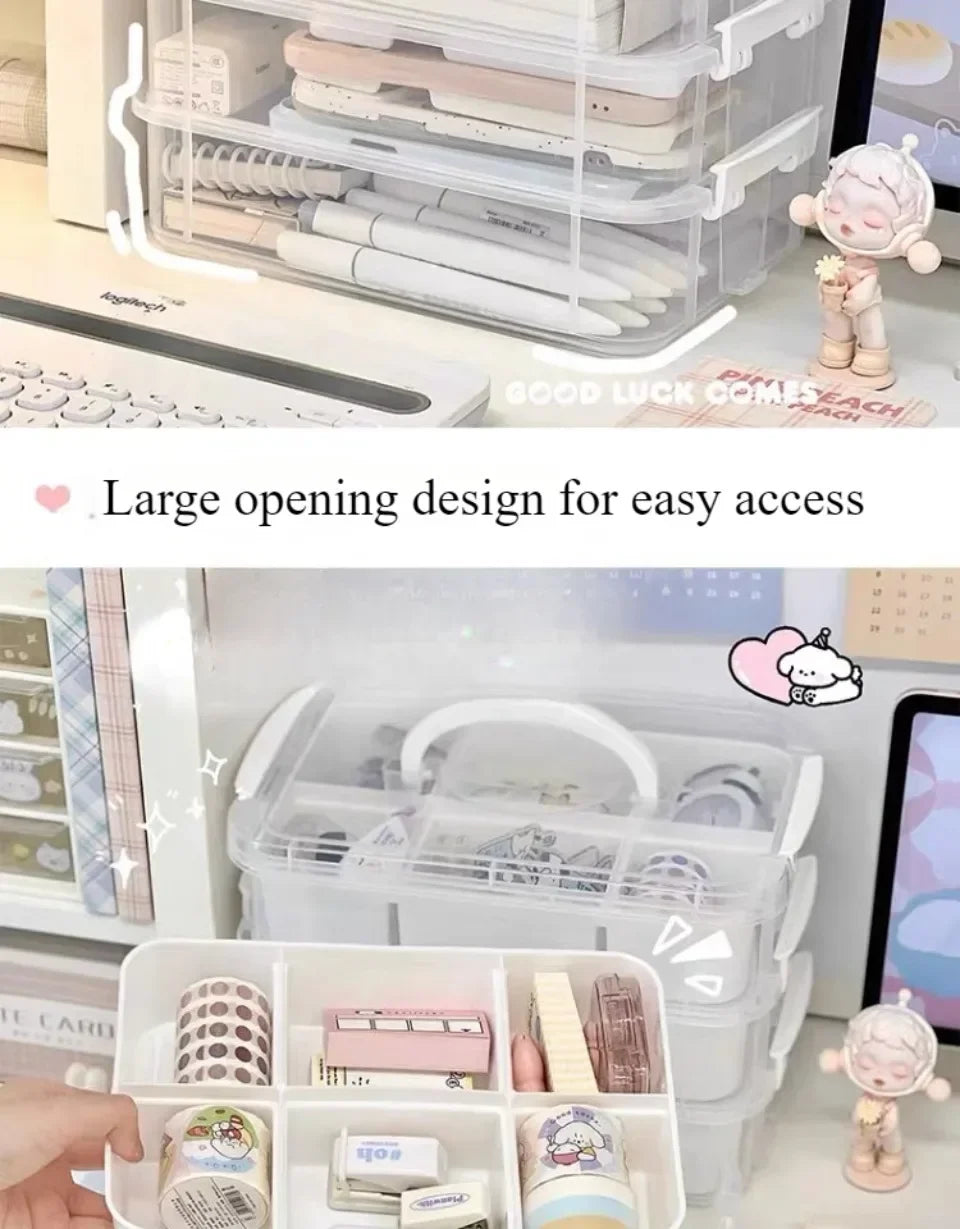 4-Layer Portable Compartment Storage Box