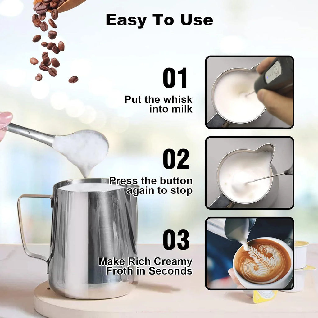 USB Rechargeable 3-Speed Milk Frother