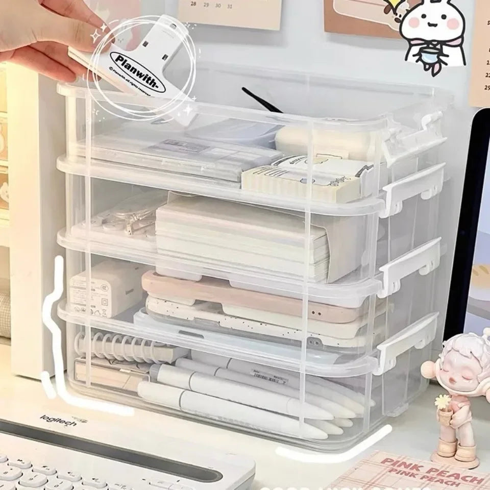 4-Layer Portable Compartment Storage Box