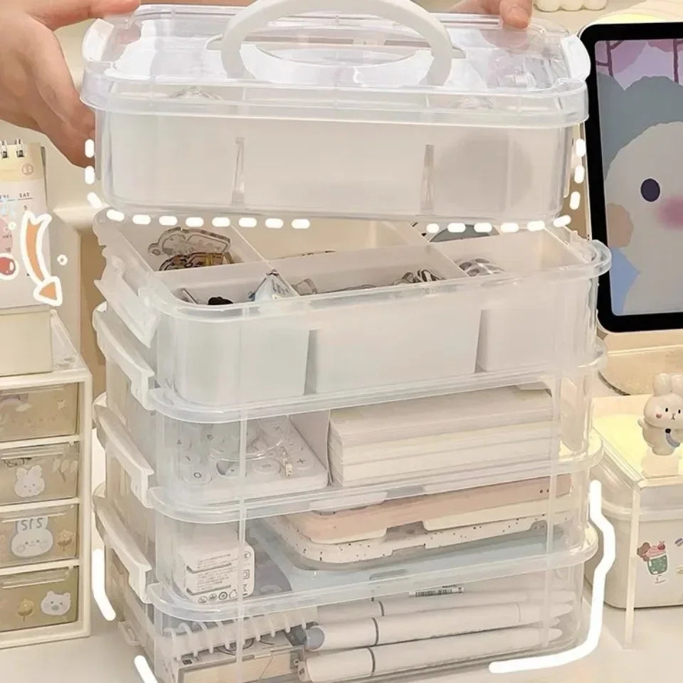 4-Layer Portable Compartment Storage Box