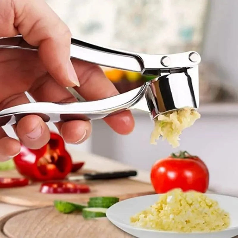 Manual Garlic Press with Zinc Alloy Body