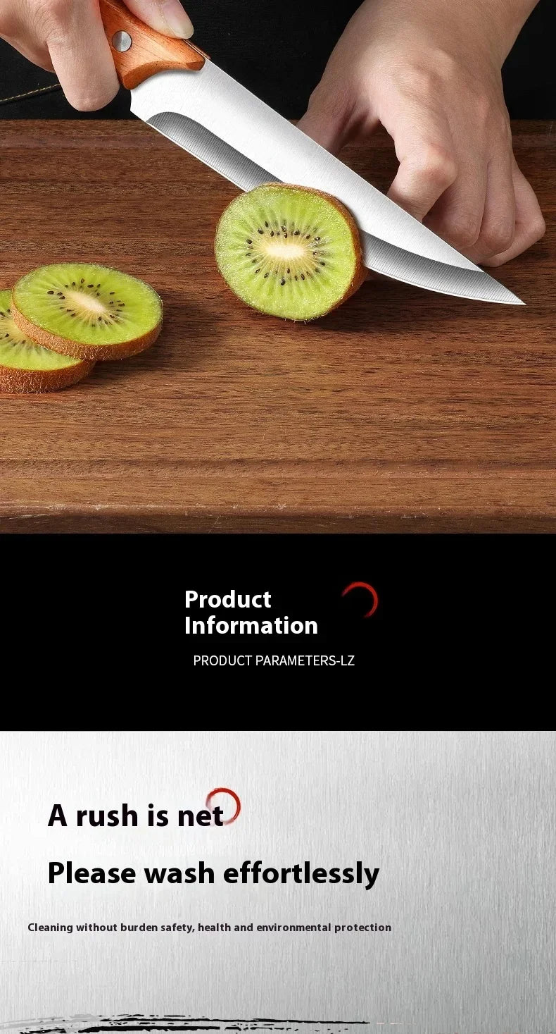 SHENJIU Stainless Steel Kitchen Knife with Wood Handle