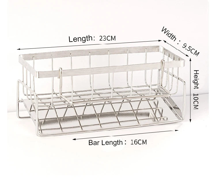 Stainless Steel Sink Sponge Holder & Drain Rack