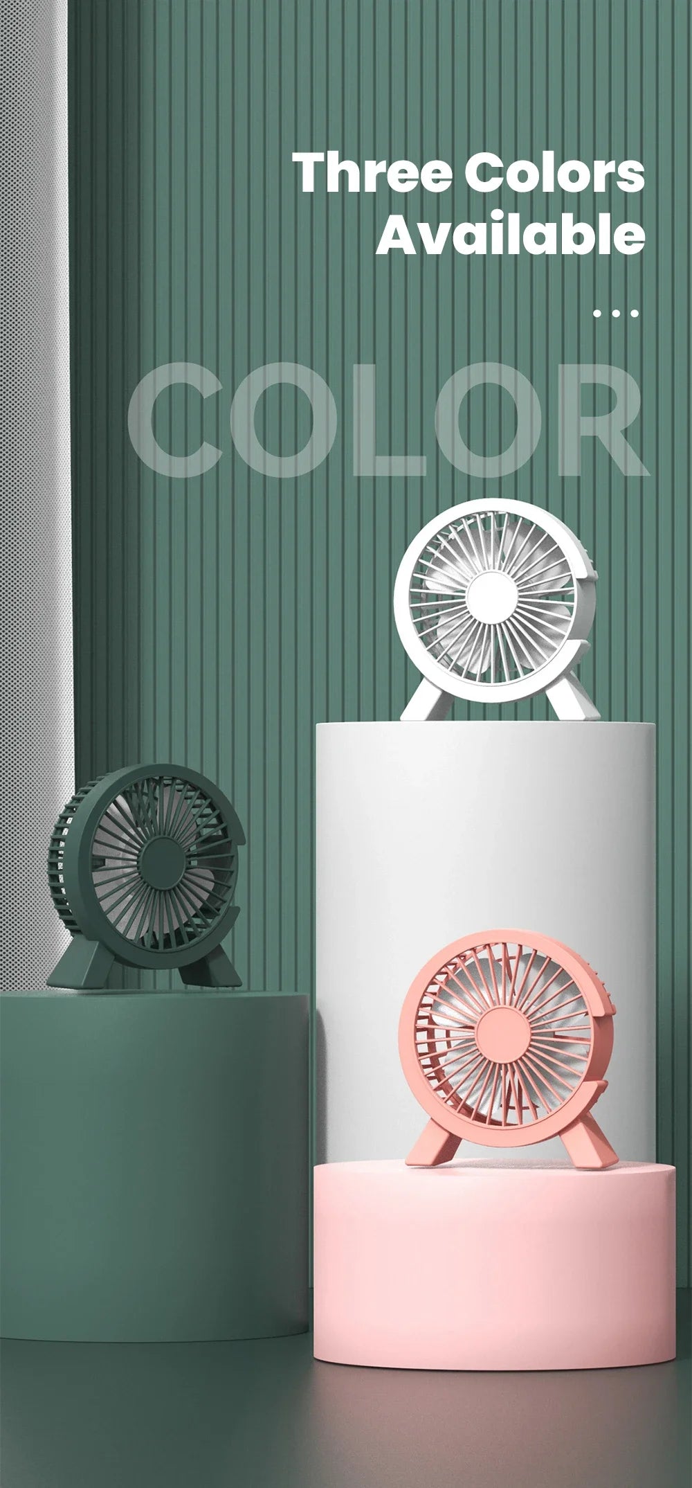 Mini USB Rechargeable Desk Fan