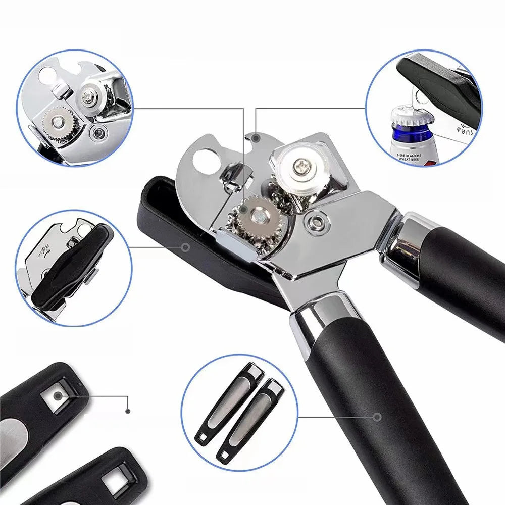Stainless Steel Manual Can & Bottle Opener