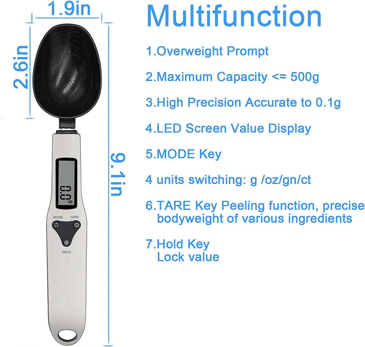 Digital Measuring Spoon Scale – 500 g