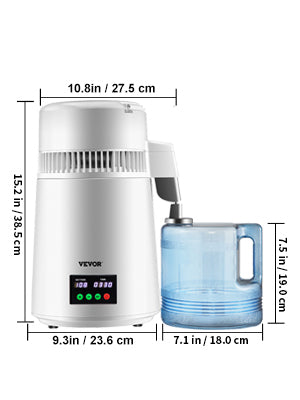 4L Stainless Steel Countertop Water Distiller