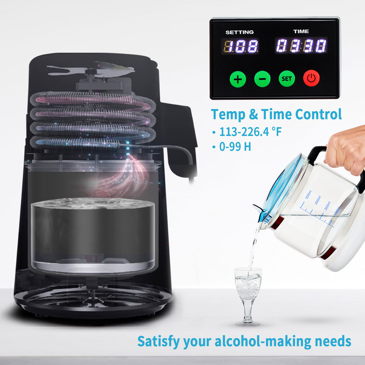 4L Stainless Steel Countertop Water Distiller