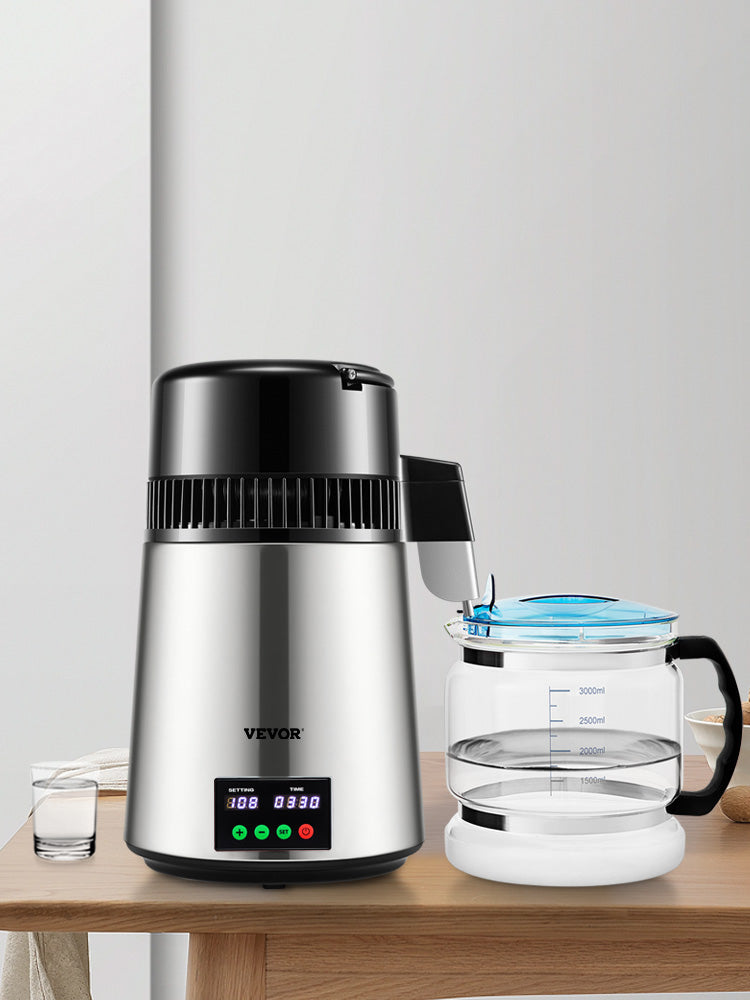 4L Stainless Steel Countertop Water Distiller